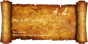 Ay László névjegykártya